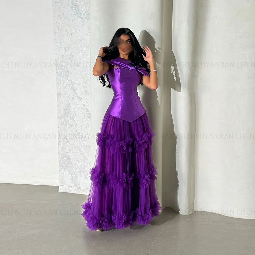 

MOLISA Customized High Quality Tull Off the Shoulder Evening Satin Dresses Delicate Sleeveless Celebrity Gowns Custom Size Party