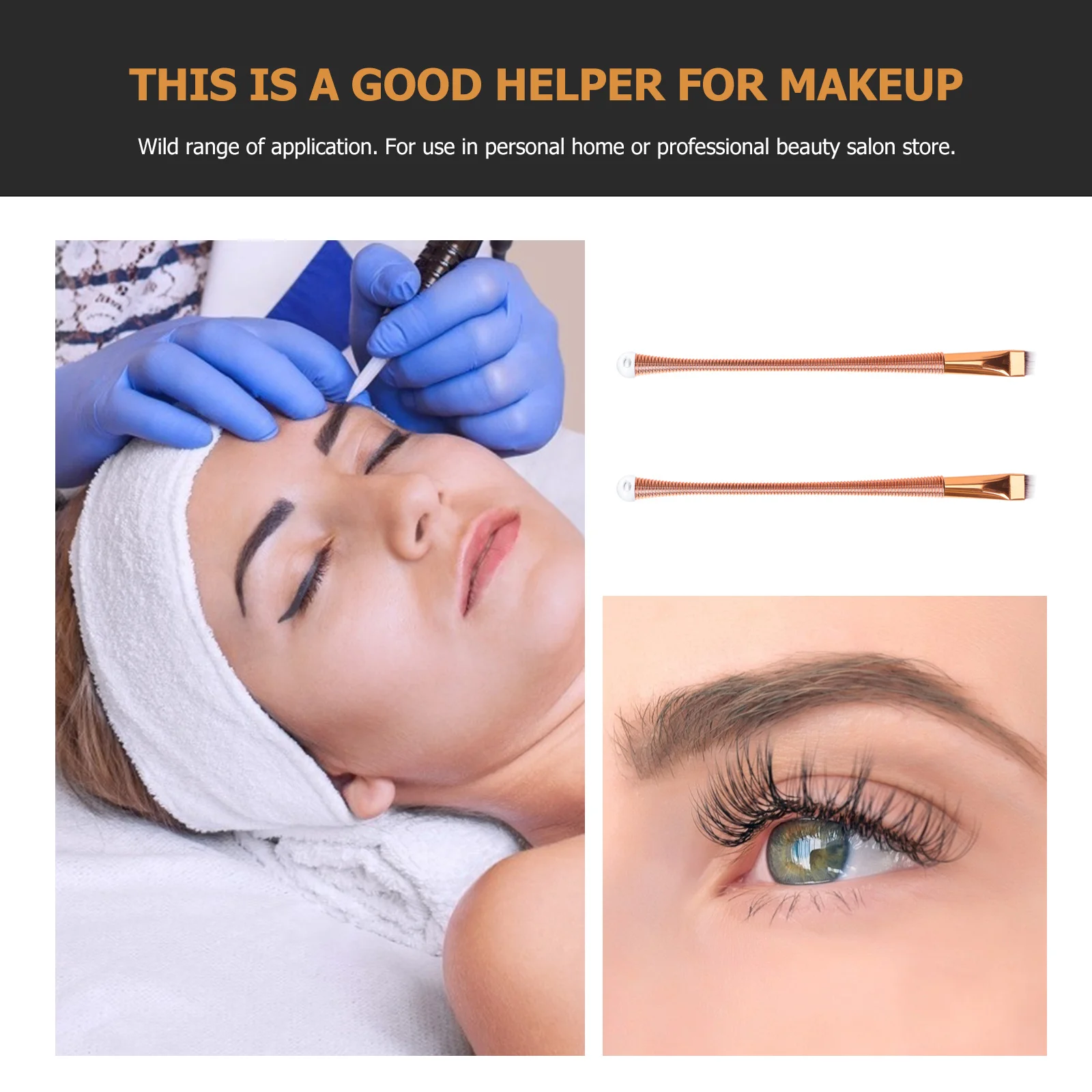 

2Pcs Thin Flat Eyeliner Brushes Dual-Use Oblique Eyebrow Makeup Tools Portable Eye Makeup Brush for Travel and Daily