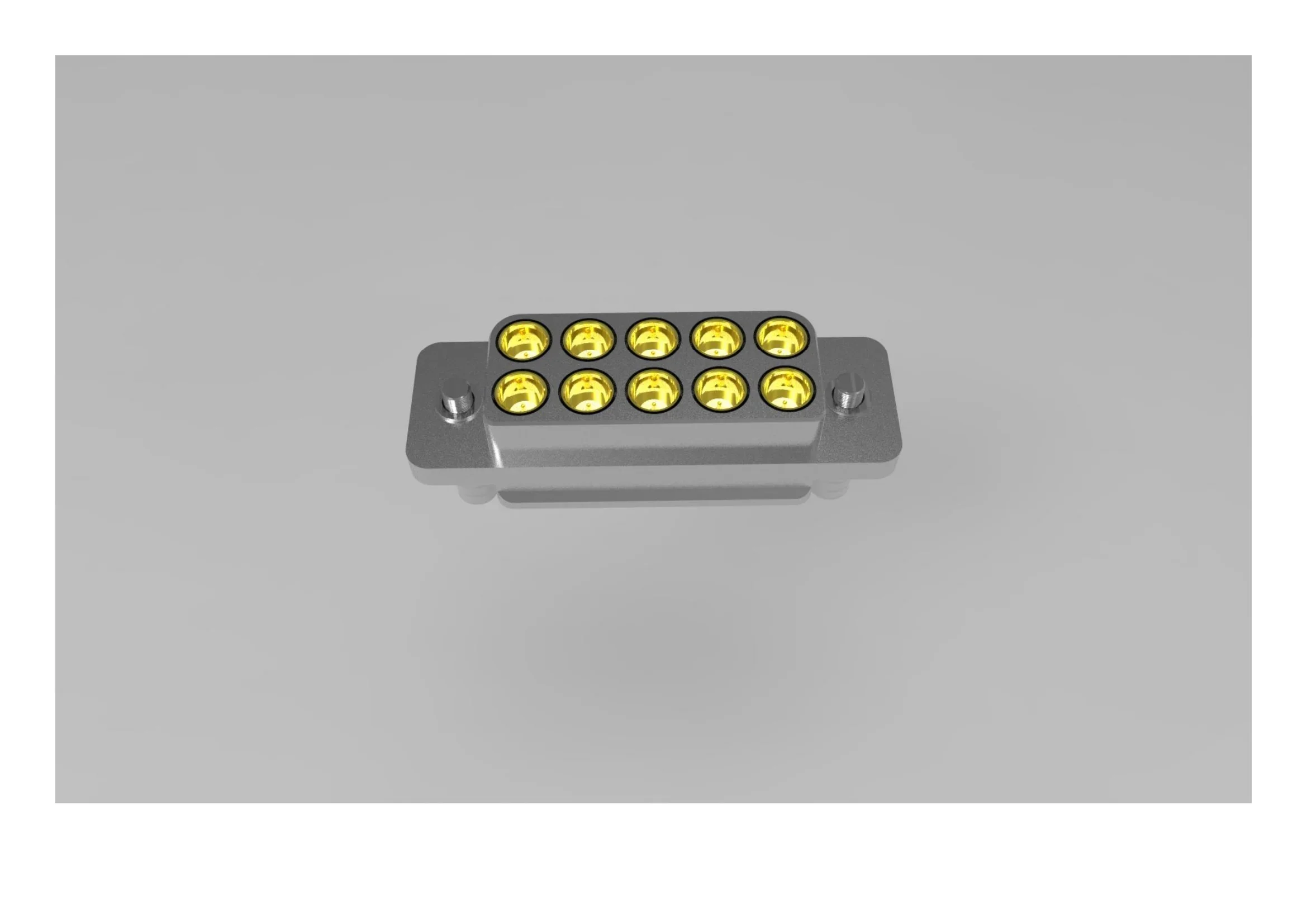 Integrated SMP/N/SMA RF Frequency 10 Position Pins High Density Connector