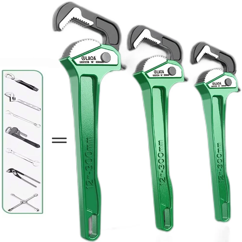 LAOA Heavy-duty Fast Pipe Pliers, Multi-function Pipe Pliers, universal Pipe Pliers, No Need to Adjust Polygonal Pipe Wrench