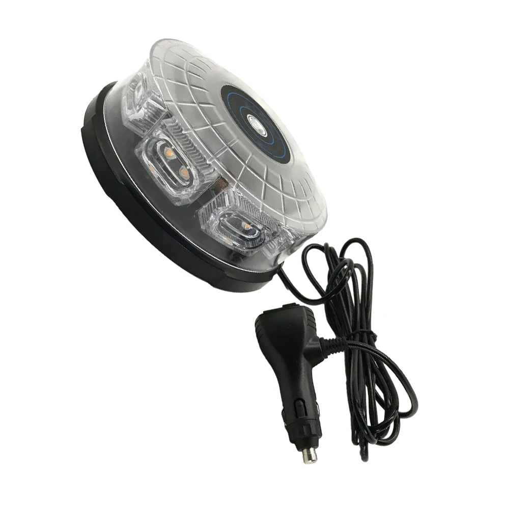 Car LED Strobe Light 12-24V For Cars, Trucks Yellow+White Light Signal Lamp Car Accessories