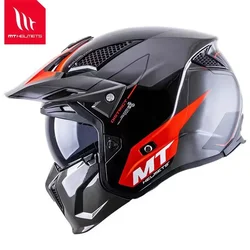 Spanish MT Street Fighter Motorcycle Helmet Detachable Combination Retro Helmet ECE DOT Certification Full face Cascos para moto