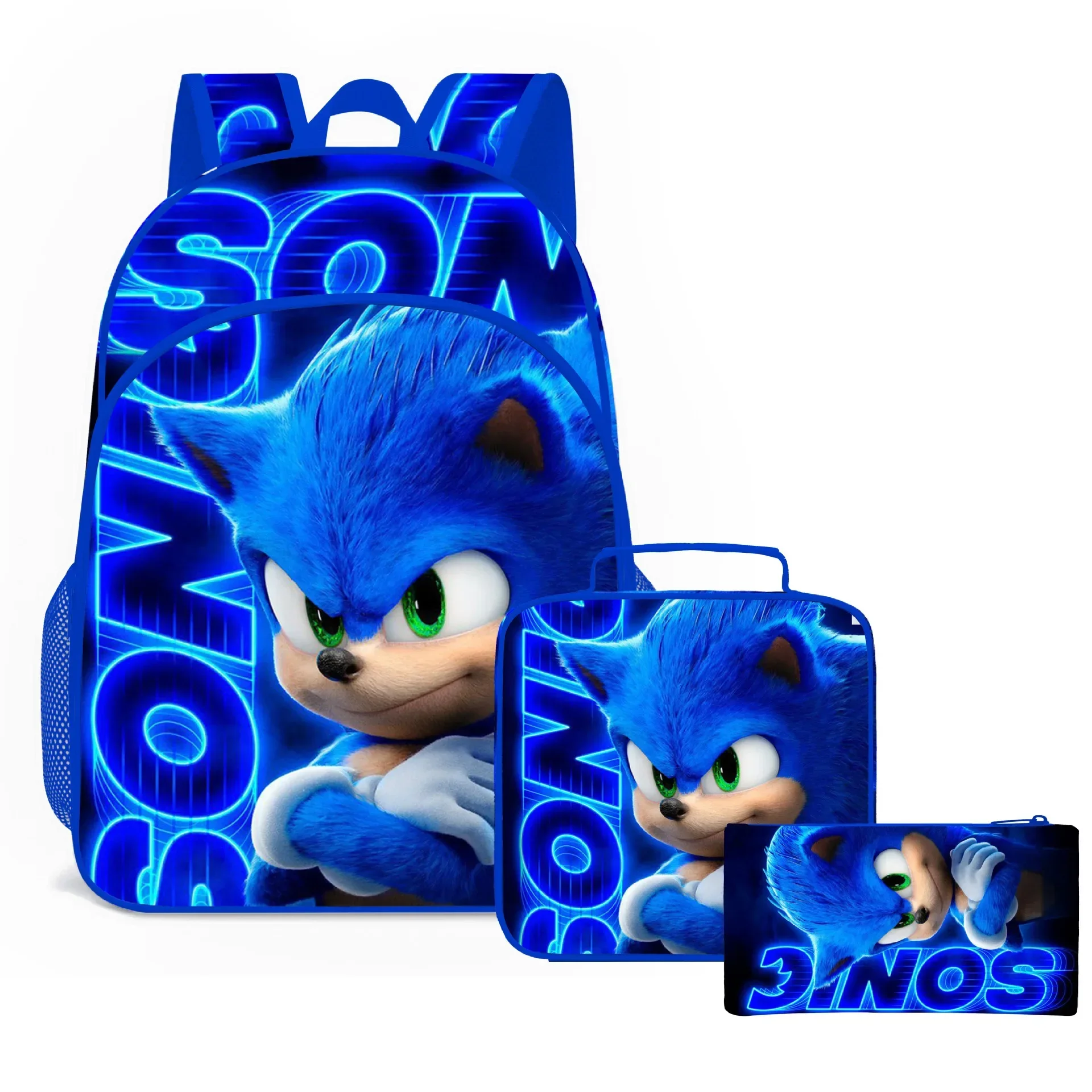 SONIC Sonic Bags for Primary and Secondary School Students and Children\'s Cartoon School Bag Mochila Ports Backpack Lightening