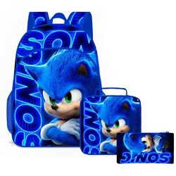 SONIC Sonic Bags for Primary and Secondary School Students and Children's Cartoon School Bag Mochila Ports Backpack Lightening