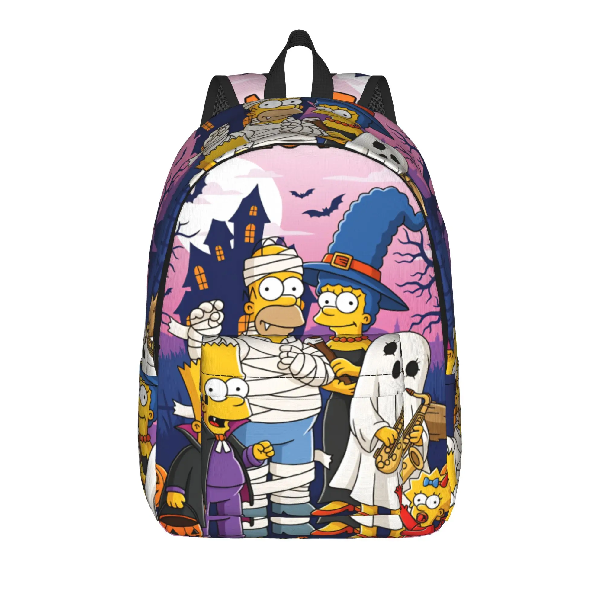 S-Simpsons Mummy Homer Happy Halloween Backpack  University Backpacks Student Fashion School Bags High Quality Big Rucksack