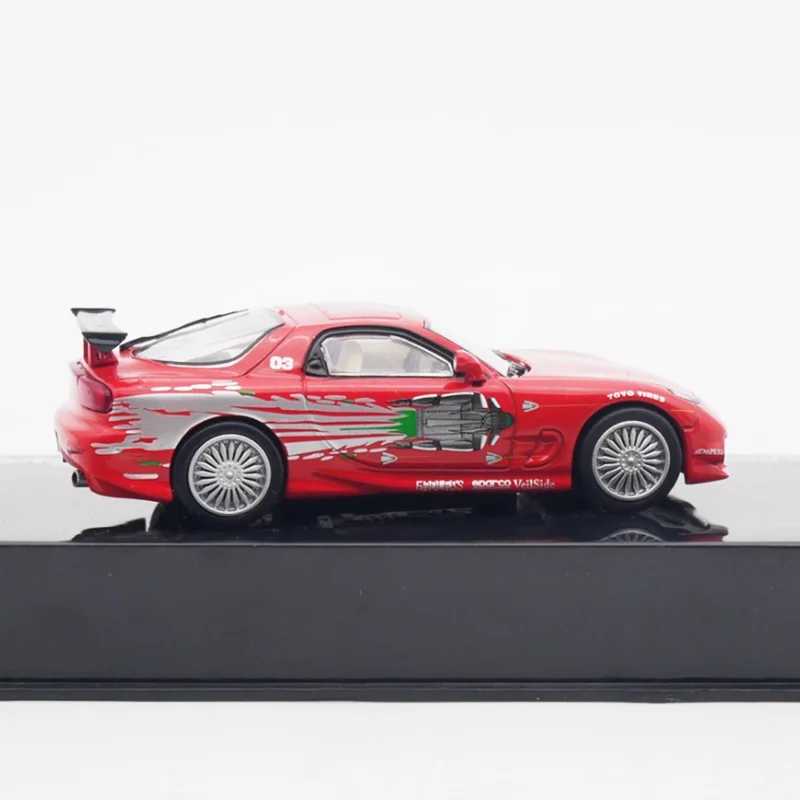 IXO 다이캐스트 1:43 스케일 합금 RX7 FD 스포츠카 모델 시뮬레이션 장난감 컬렉션 선물 정적 장식품