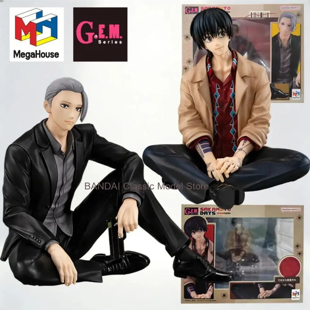 

MegaHouse GEM Series SAKAMOTO DAYS Taro Sakamoto Yunichi Nagumo Palm Size Figure 90mm PVC ABS Anime Collectible Model Toy Gift