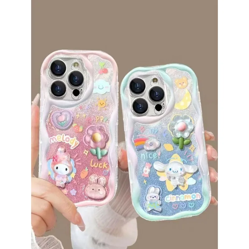 

My melody Cinnamoroll cartoon kawaii phone case iPhone 1413promax/12/11pro xsmax all-inclusive mobile phone soft case gift