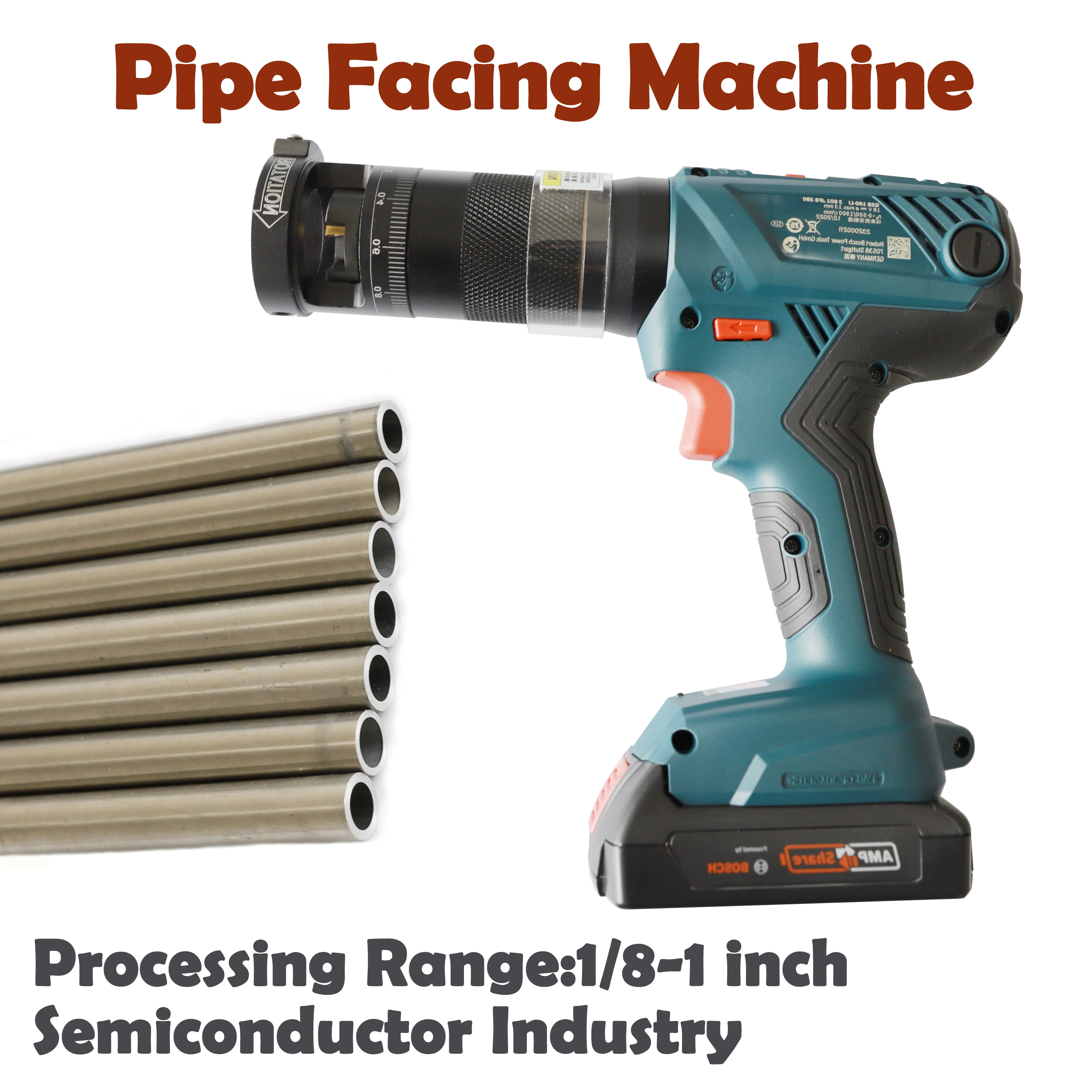 Electric pipe surface treatment equipment tube end facing machine orbital welding accessories for ss pipe