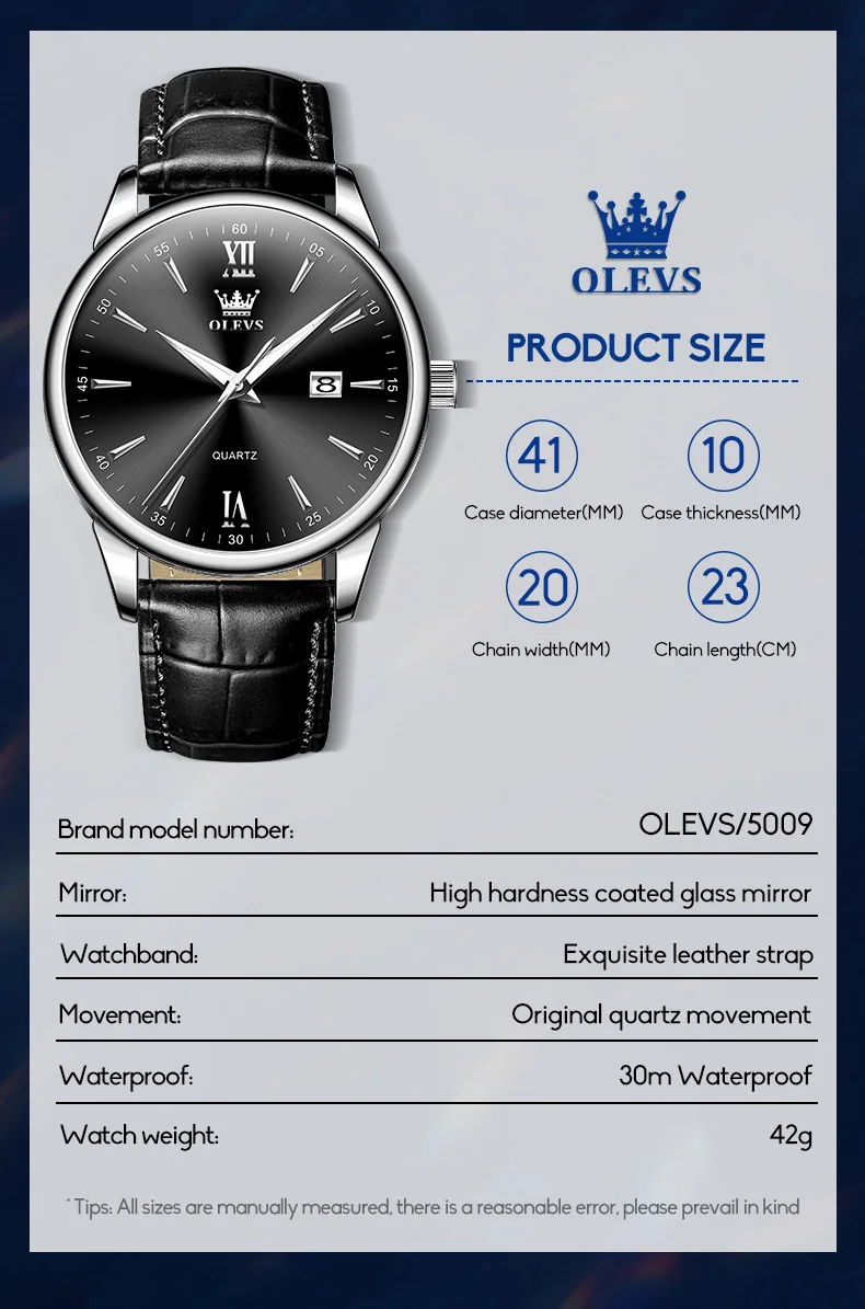 OLEVS Casual Watch for Men High Quality Waterproof Original Leather Strap Quartz Men\'s Wrist Watches Fashion Trend Male Watch