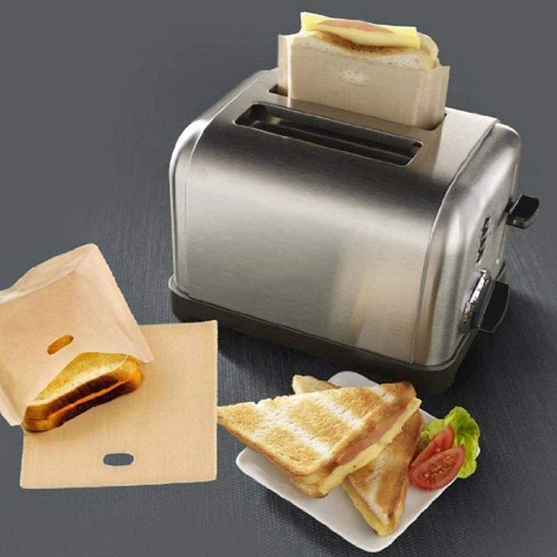 10 Stück Toaster beutel, Antihaft-Toaster-Aufbewahrung beutel Wieder verwendbare Snacks-Beutel für Mikrowellen-Grill-Toaster