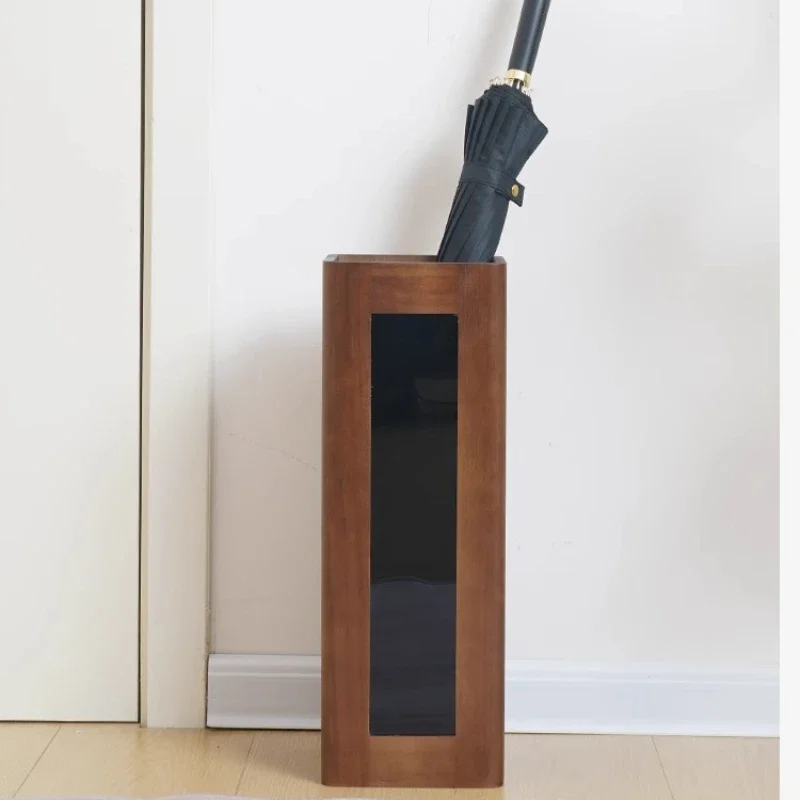 Wood Umbrella Holder Umbrella Stand with Removable Drip Tray Modern Umbrellas Storage Boxes Room Space Saving Umbrellas Rack