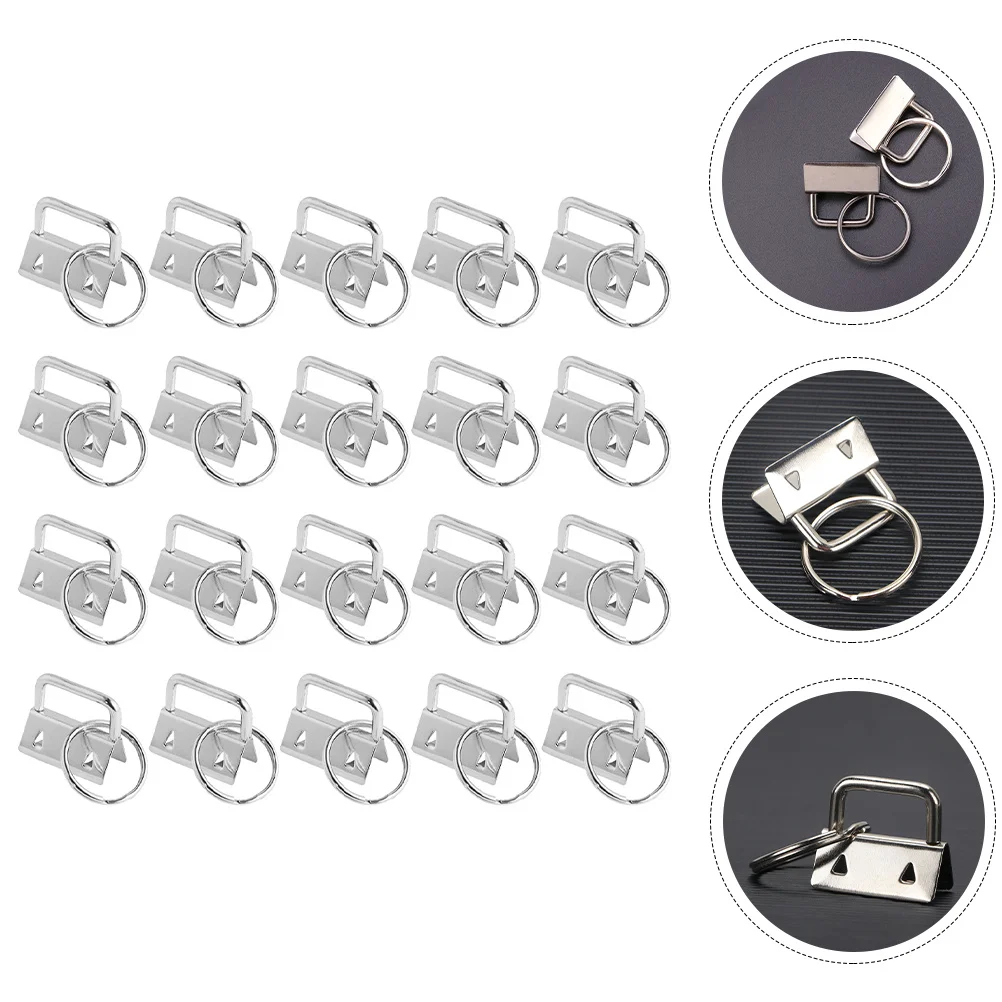 

40pcs Key Ring Fob Set Strap End Fastener Clasps For Diy Handbag Making Buckles Jewelry Cord Ends Clip Bag Strap Ends Clips