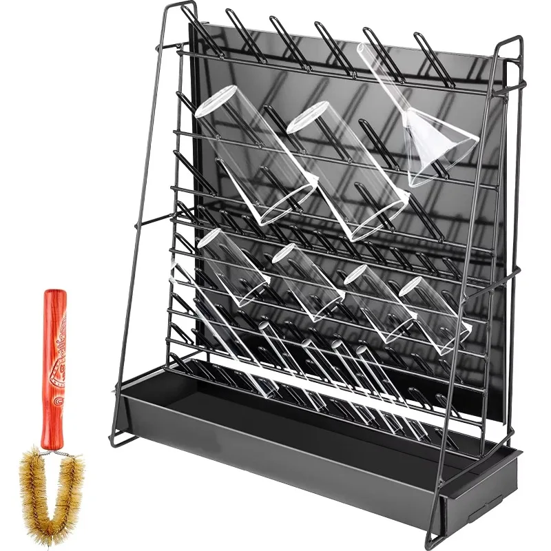 

Drying Rack for Lab 90 Pegs Lab Glassware Rack Steel Wire Glassware