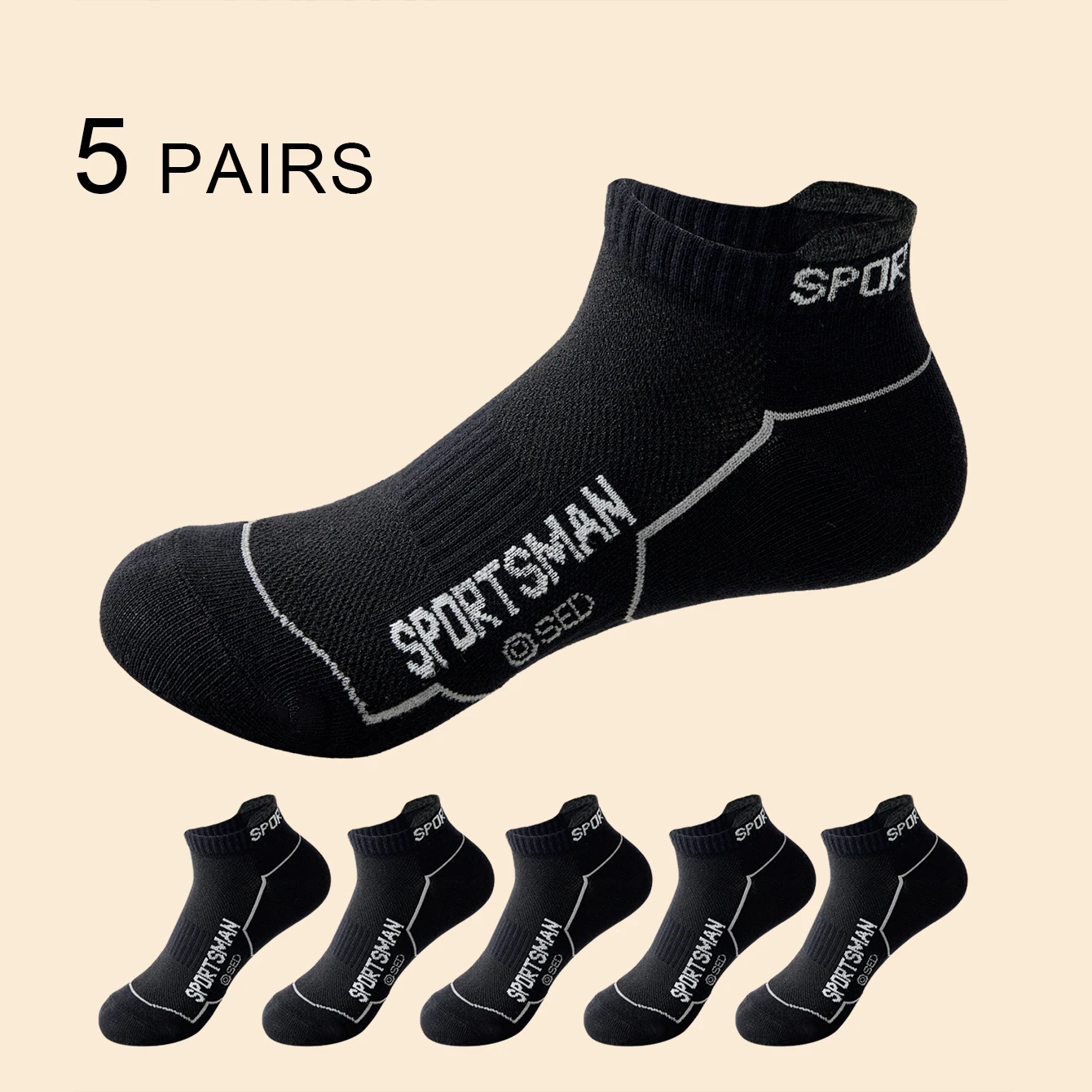 5 أزواج عالية الجودة الرجال الصيف الكاحل الجوارب امتصاص العرق مزيل الروائح الرجال عادية الجري الرياضة رقيقة الجوارب القصيرة للرجل 39-44