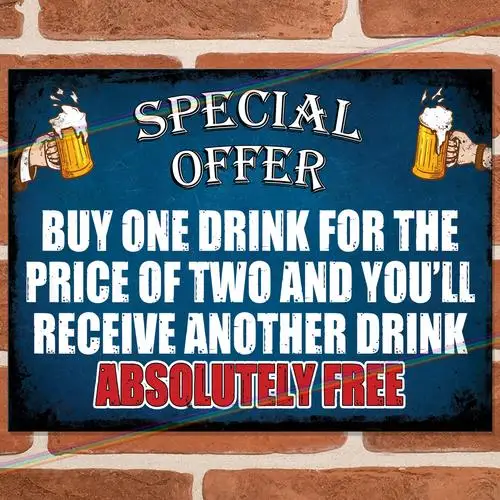 SPECIAL OFFER Funny Metal Signs Man Cave Gift Shed Garage Joke Bar Tin Sign UK --Tin Sign