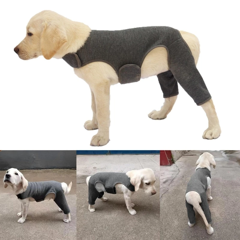 Dog Leggings Rear Leg Wrap for Warmth and Support for Injured Aging Pet Against Licking Multiple Size Less Drop Shipping