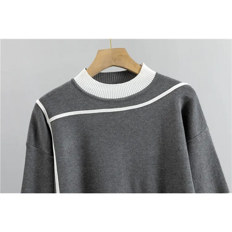 女性のカジュアルなニットのツーピーススーツ,大きいサイズ,ファッショナブルで優雅,新しい,春と秋,2024