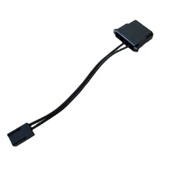 D-Type IDE 4Pin Female to 3Pin Male Cooling Fan Transfer Power Cable Adapter 22AWG 10CM