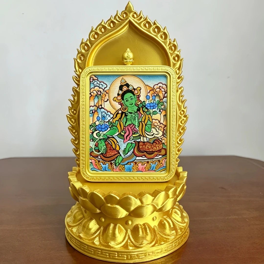 Buddha statue backrest lotus base Guanyin God of Wealth Maitreya Buddha household worship integrated heightening special bracket