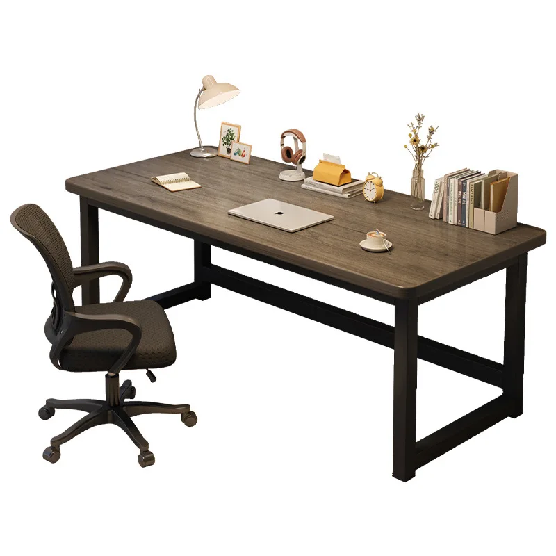 مكتب كمبيوتر مكتبي منزلي حديث وبسيط لغرفة النوم مكتب تعلم من الخشب الصلب مكتب مستطيل للكبار #5