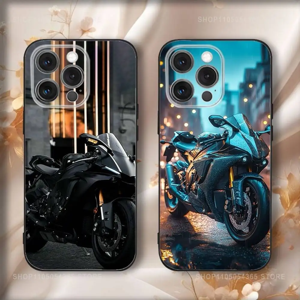 

Bike Y-YZF RS Phone Case For iPhone16,15,14,13,12,11,Pro,Max,Plus,X,XS,SE4,E,Mini,Soft Black Case