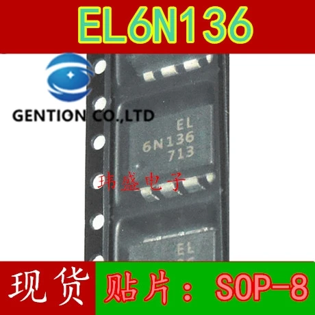 

10 шт. 6N136 EL6N136S 6N136S EL6N136 SOP-8 световая муфта в наличии 100% новый и оригинальный