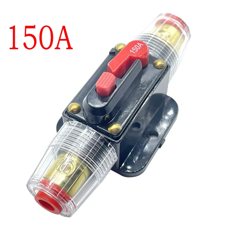 Universal DC 12V-24V Auto Self-Recovery Circuit Breaker Automobile Reset Insurance 100A 150A Audio Conversion Protection Fuse