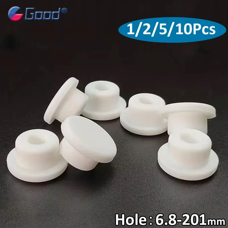 Bouchons de trou en caoutchouc de silicone blanc, couvercle d'extrémité d'obturation, inserts de tube de tuyau, bouchon anti-poussière, 6.8mm-68.6mm