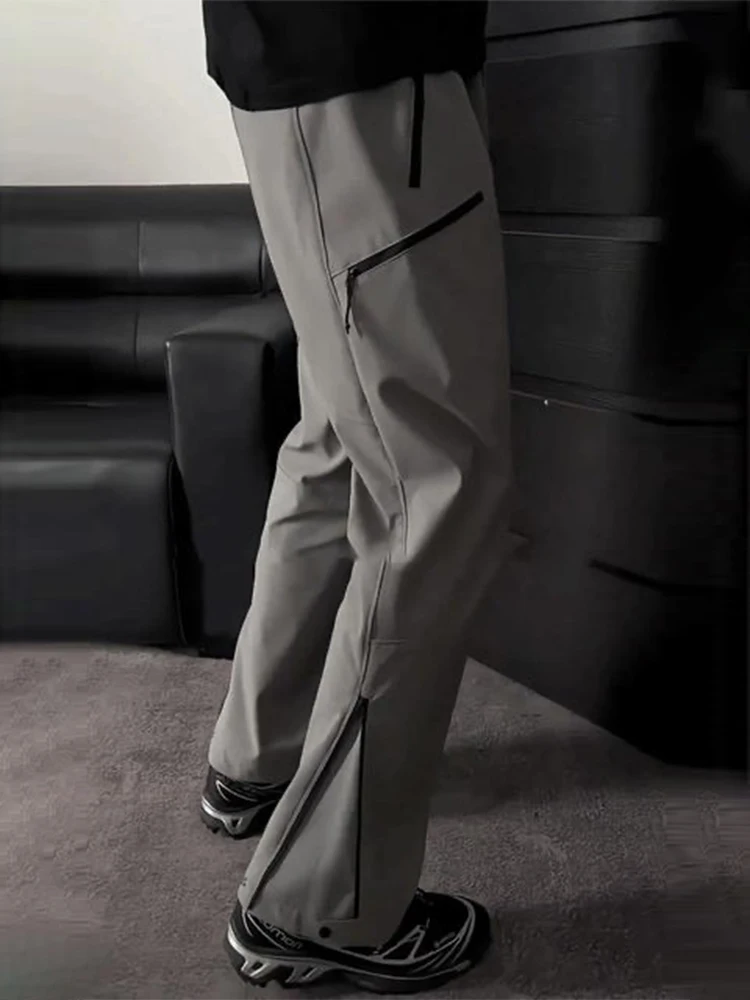 

American Functional Soft ell Men's Outdoor Hiking Pants Windproof Waterproof Bell Bot Workwear Trousers Guide Mountain C...