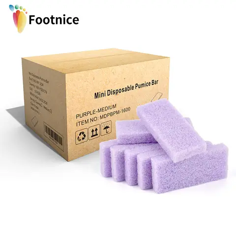 1600Pcs/Carton FOOTNICE Professional Foot File Pedicure Tools Disposable Mini Pumice Pad Small Pumice Stones