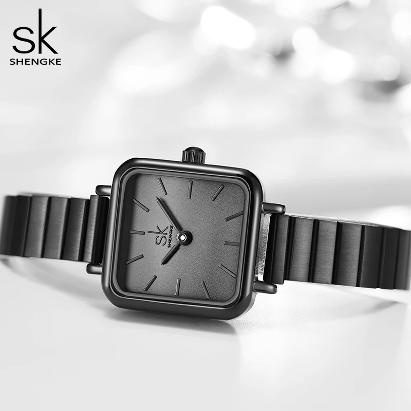 Shengke Fashion Style Women Watches Square Design Original Woman\'s Quartz Wristwatches Top Luxury Brand Female SK Gift Clock