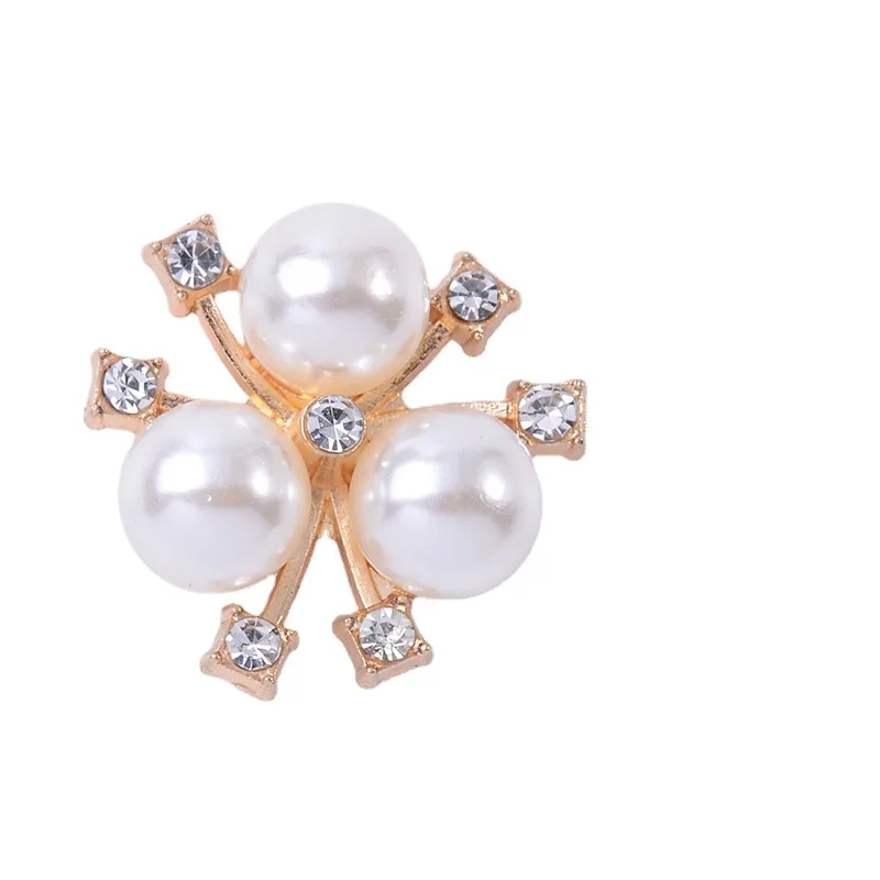 100Pcs sets new pearl flower plate crystal buckle DIY bridal headgear shoes and clothing bag jewelry material spot accessories