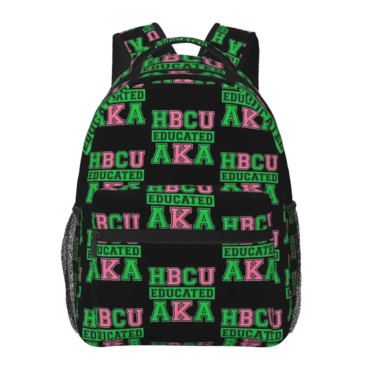 

HBCU Grad AKA Sorority Paraphernalia, HBCU Educated AKA Backpacks Boys Girls Bookbag Students School Bags Rucksack Shoulder Bag