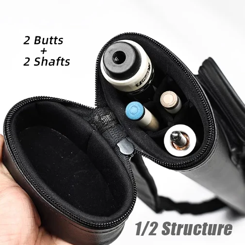 Billiard Pool Cue Case, Billiard Accessories, 2Shaft 2Butt, 85cm Length, China, New, 4 Holes
