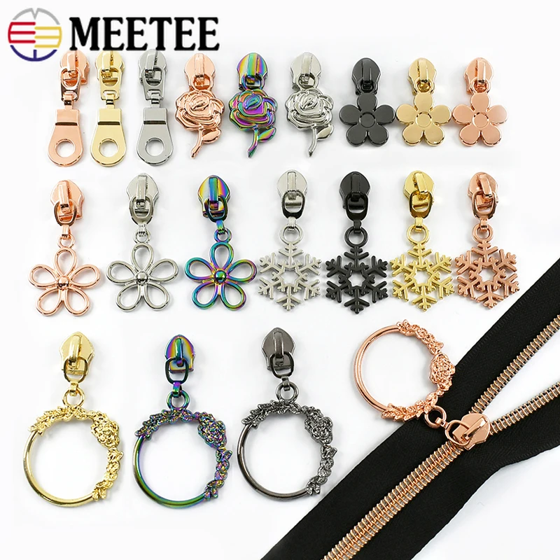 10/20Pcs 5# Zipper Slider for Nylon Zips Bag Purse Zippers Head Zip Pulls Repair Kits DIY Garment Sewing Replacement Accessories