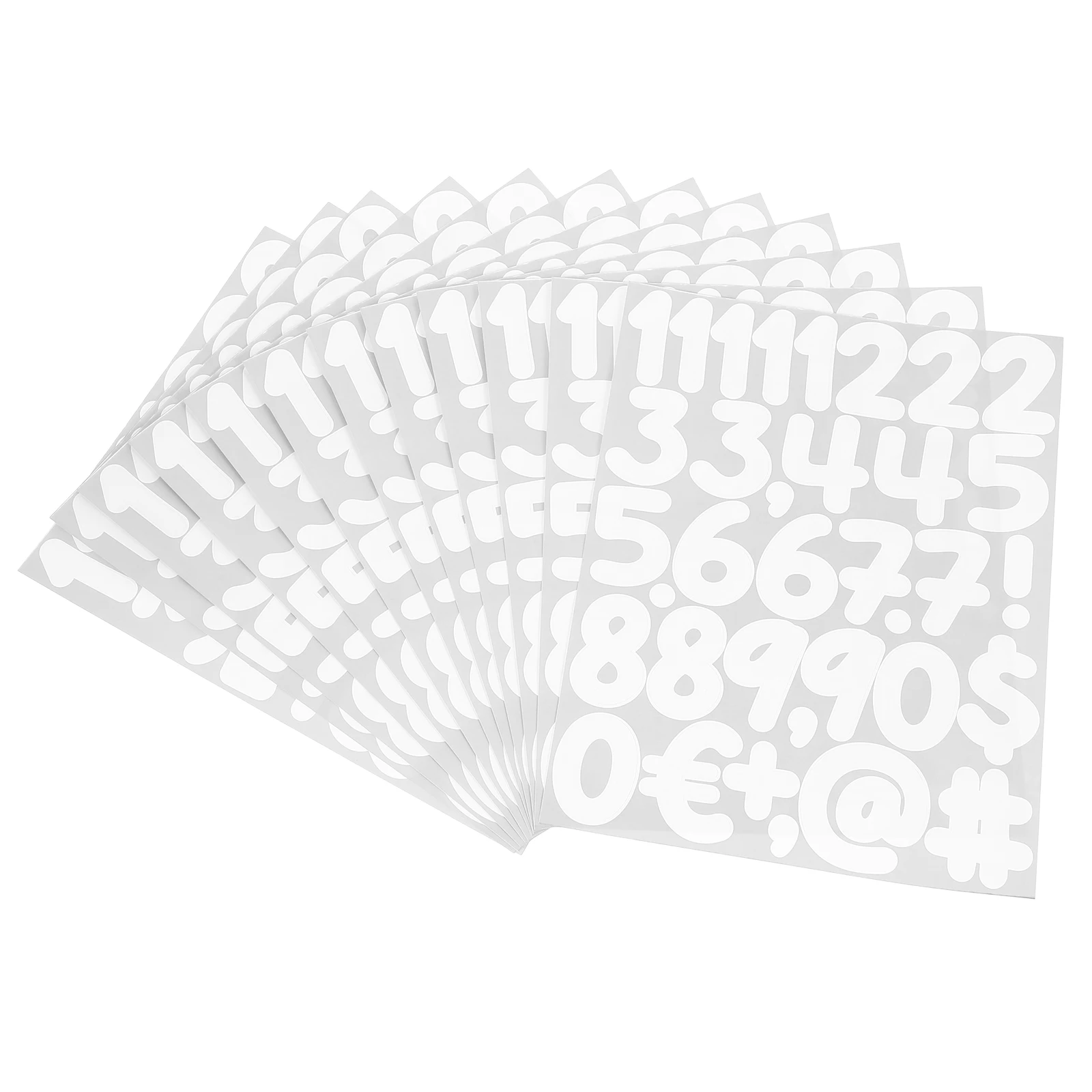 

12 Sheets Stickers Digital Numbers Small Letter Letters and Reflective White Mini Mailbox Adhesive