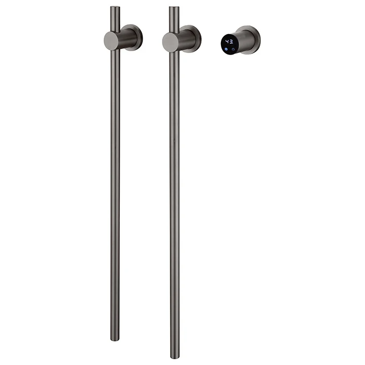 Intelligent Timing Concealed Vertical Electric Towel Rack Gold Wall Mounted Heater for Bathroom Heating Towel Warmer Bars