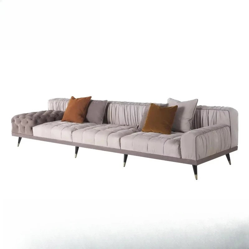 

Villa living room creative modern designer sofa set light luxury simple fabric sofa