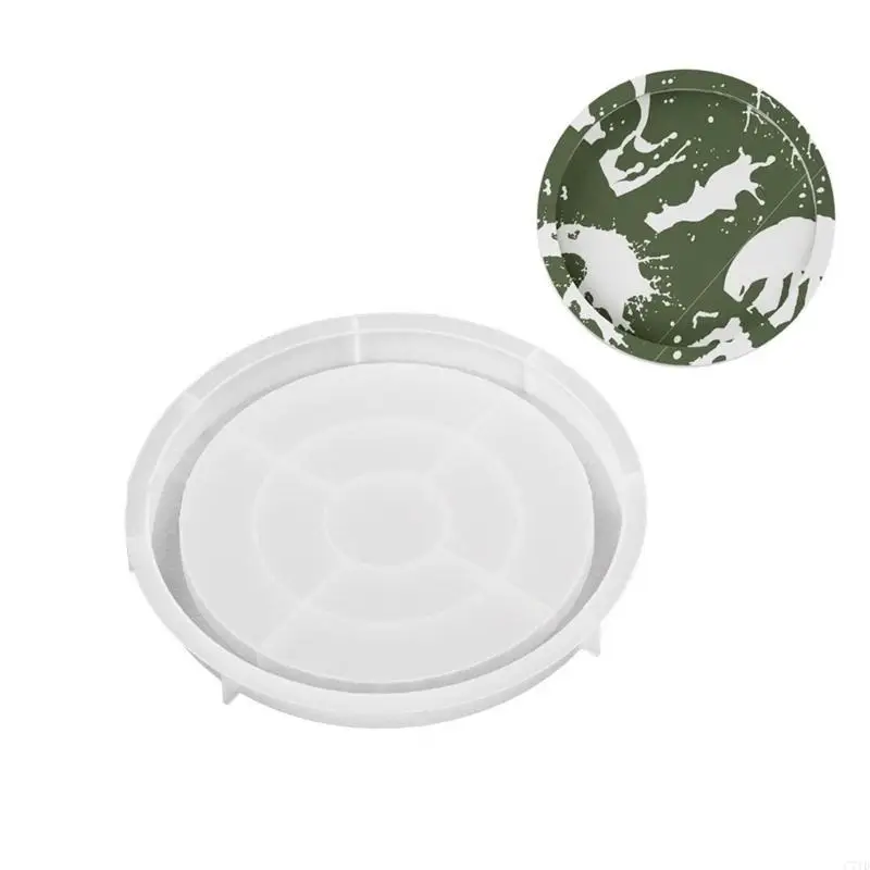  Jewelry Dish Molds Fruit Tray Moulds Round Resin Casting Mold Silicone Dish Mold