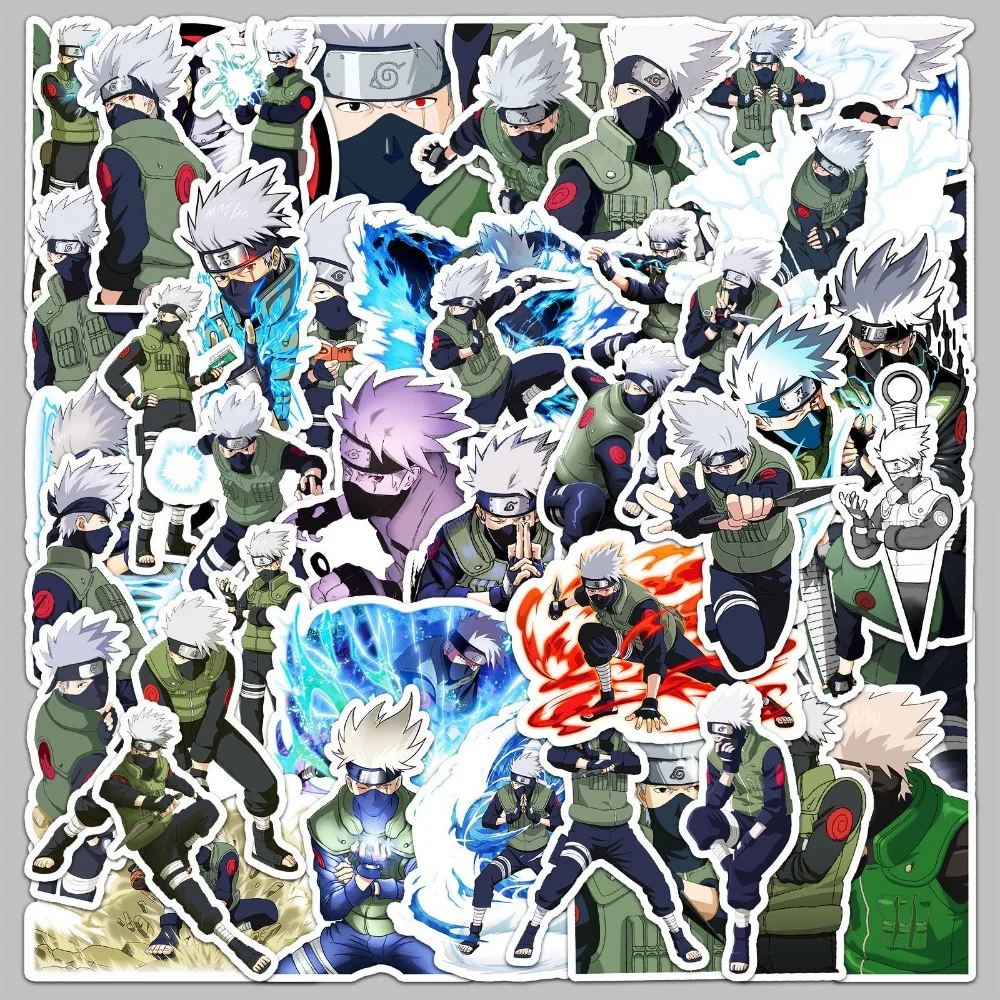 50pcs Anime Naruto Hatake Kakashi‌ Graffiti Stickers Suitcase Stationery Laptop Computer Guitar Cell Phone DIY Decorate Decals