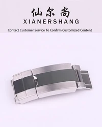 XIANERSHANG Men Custom R-olex DAYTONA Original Watch Clasp 16MM 904L Stainless Steel Safety Buckle Adjust Folding Watch Buckle