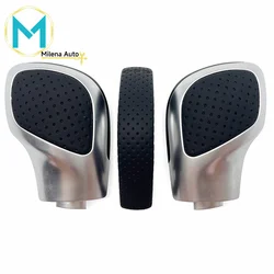 For VW Golf 6 7 R GTI Passat B7 B8 CC R20 Jetta MK6 GLI DSG Gear Shift Knob Chrome With Leather Side Cover