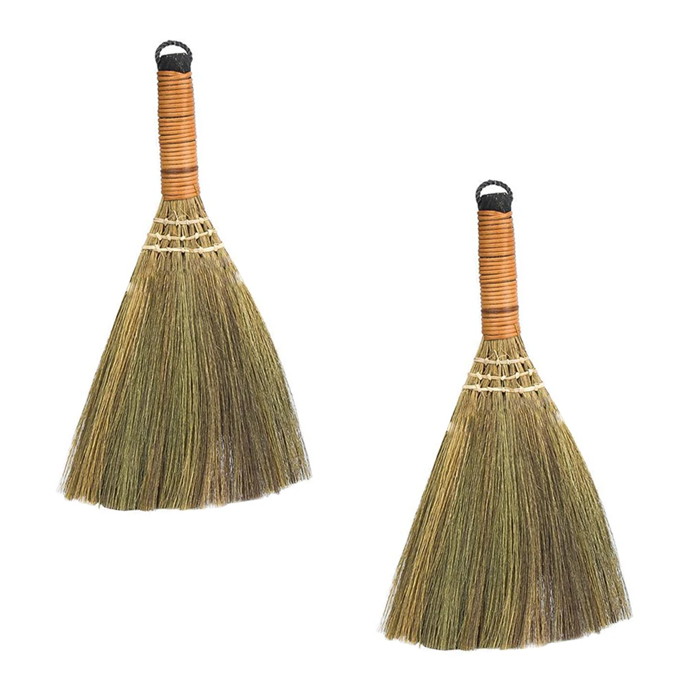 

2Pcs Wooden Desktop Cleaning Broom Compact Size Dustpan Small Garbage Tool House Broom Handcraft Practical Clean Efficient