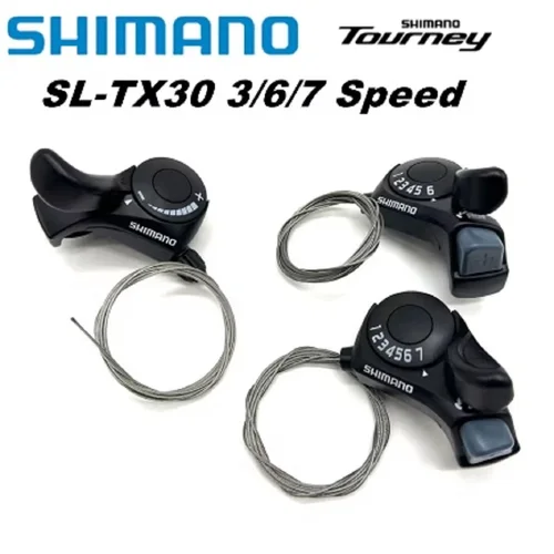 Palanca de cambios de bicicleta SHIMANO Tourney SL TX30 6/7s 18/21 velocidades tx30 palancas de cambios cable de engranaje interno incluido palanca de cambios de 3 velocidades