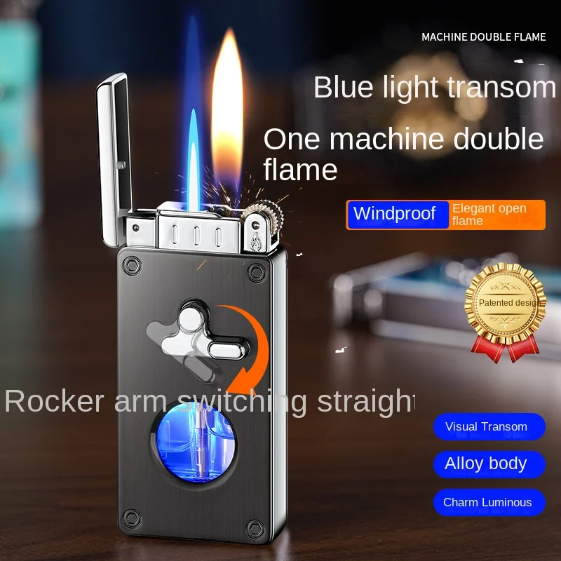 

Portable Metal Grinding Wheel Rocker Arm Lighter Windproof Cigar Cigarette Lighter Mini Turbo Torch Lighters Smoking Accessories