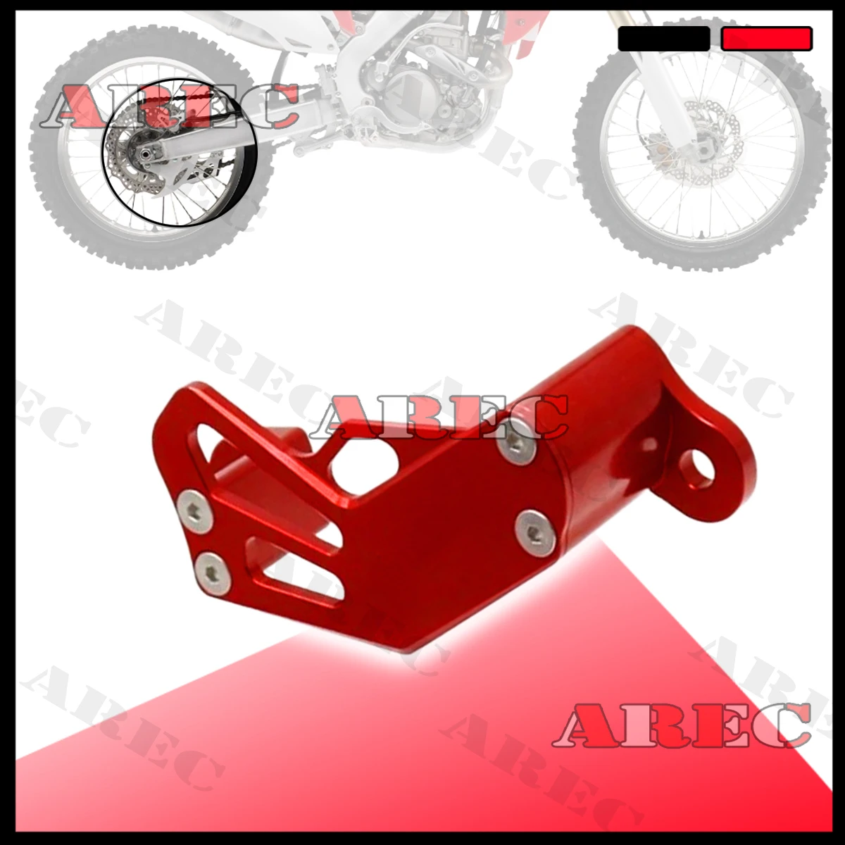 CR LOGO Motorcycle Rear Brake Disc Guard Caliper Cover For Honda CR125 125R CR250 250R 2002-2008 CR 125/R CR 250/R - view 6
