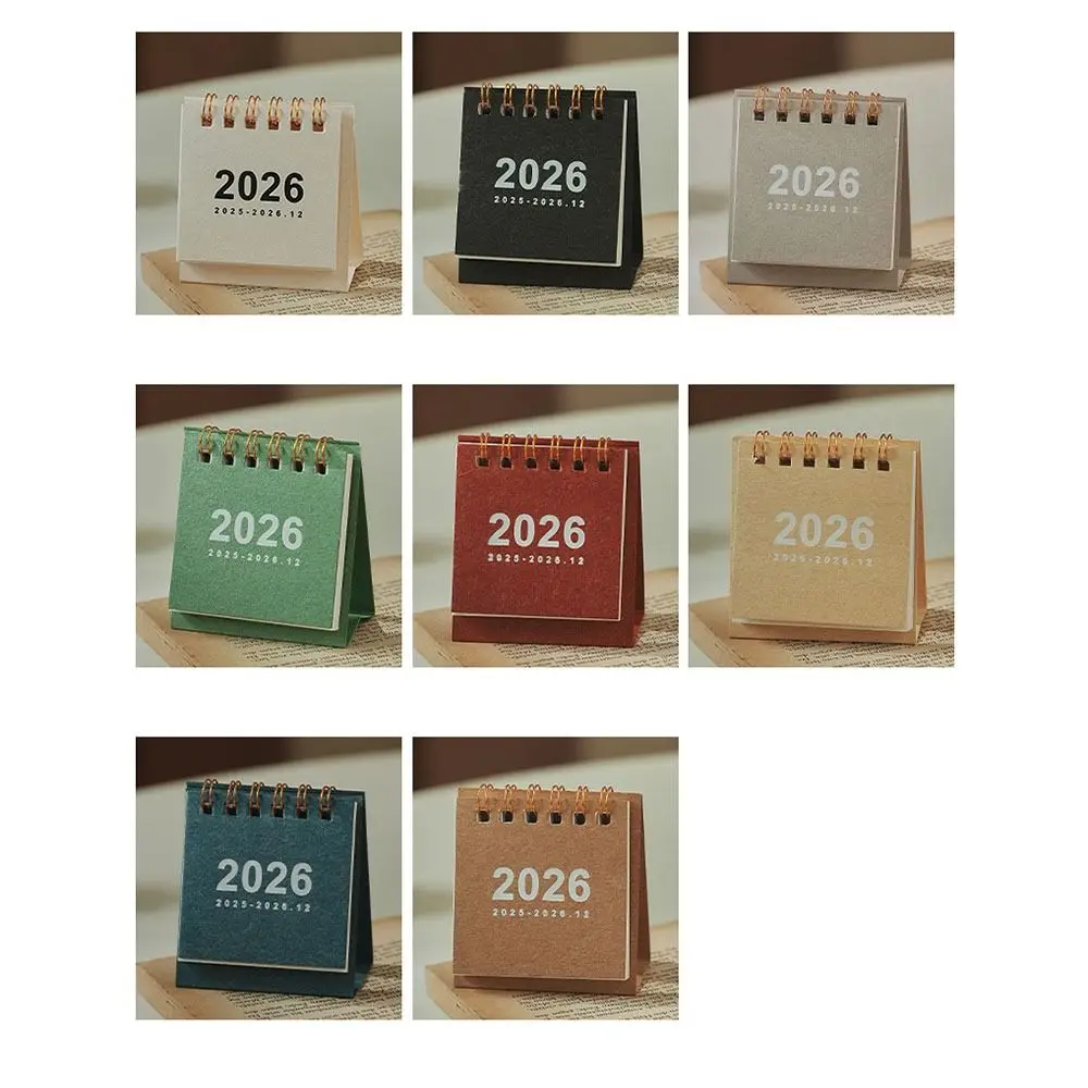 Creative Coil 2026 Desk Calendar Portable Desktop Decoration Schedule Planner Mini Calendar Gifts