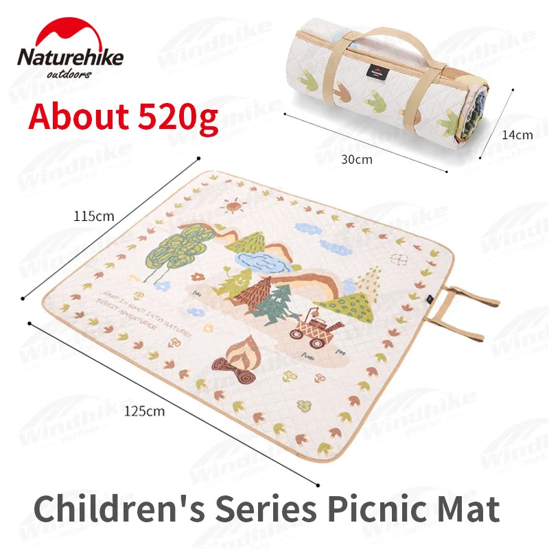 Naturehike Camping Picnic Mat 125x115cm Portable Children Supplies Dampproof Outdoor Park Machine Washable Mat Camping Blanket