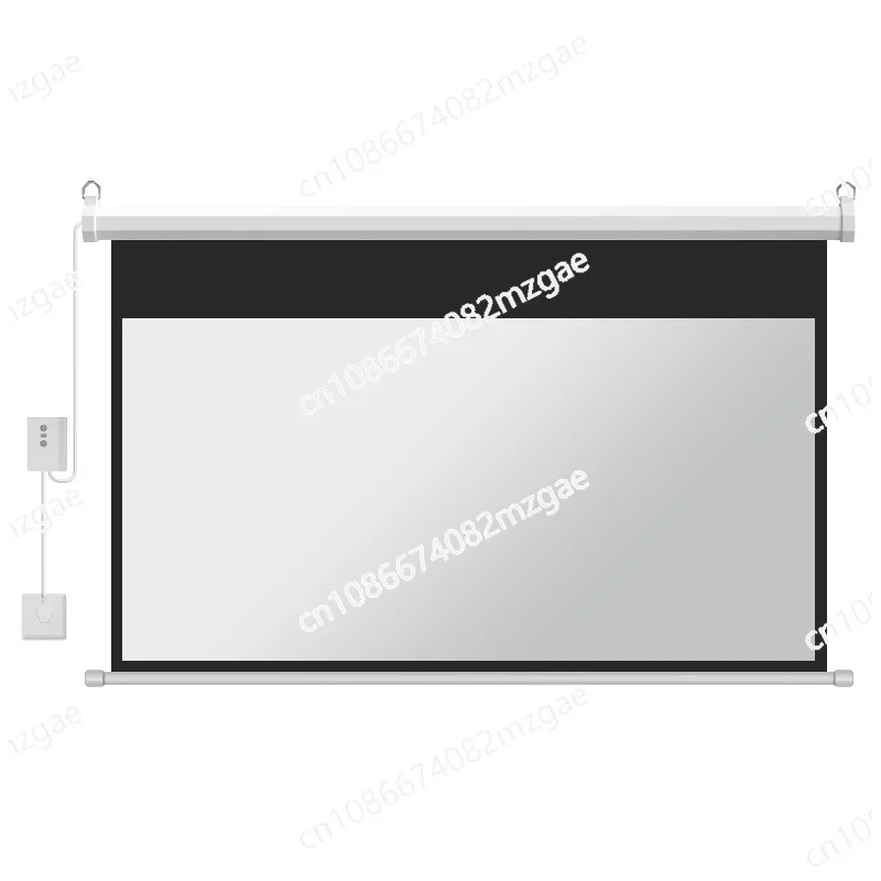 High definition projector curtain remote control 100 inch household conference wall hanging anti-light automatic lifting